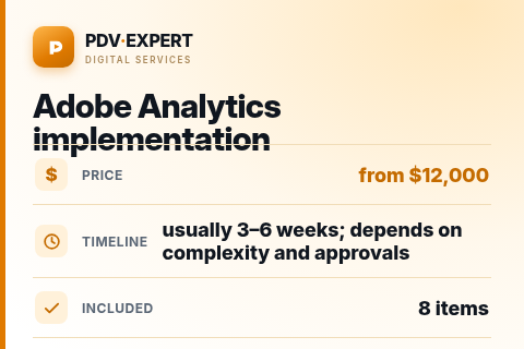 Adobe Analytics implementation — price, timeline & scope