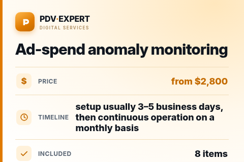 Ad-spend anomaly monitoring — price, timeline & scope