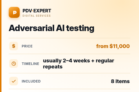 Adversarial AI testing — price, timeline & scope