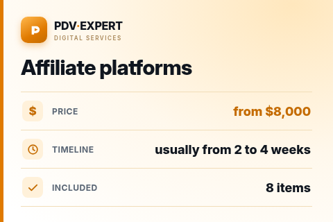 Affiliate platforms — price, timeline & scope