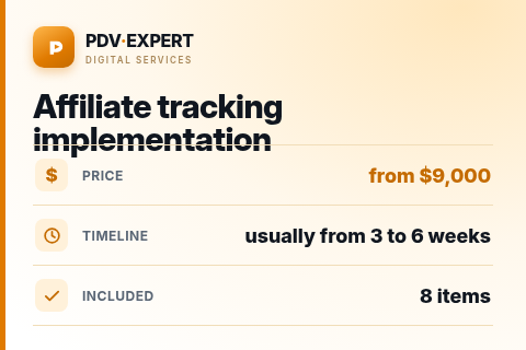 Affiliate tracking implementation — price, timeline & scope