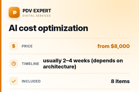 AI cost optimization — price, timeline & scope