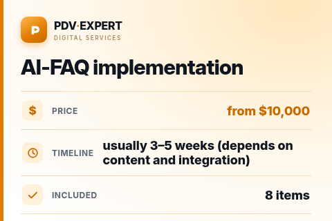 AI-FAQ implementation — price, timeline & scope