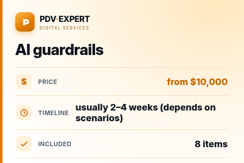AI guardrails — price, timeline & scope