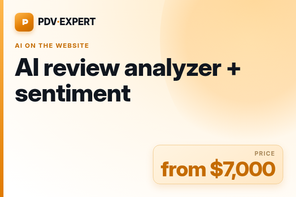 AI review analyzer + sentiment