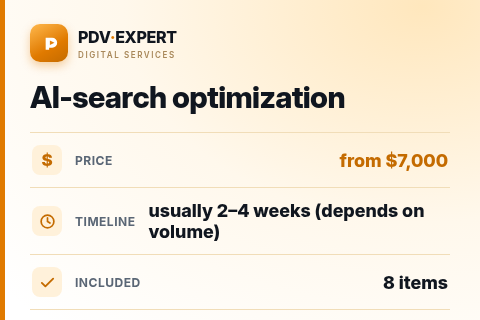 AI-search optimization — price, timeline & scope