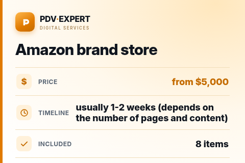 Amazon brand store — price, timeline & scope