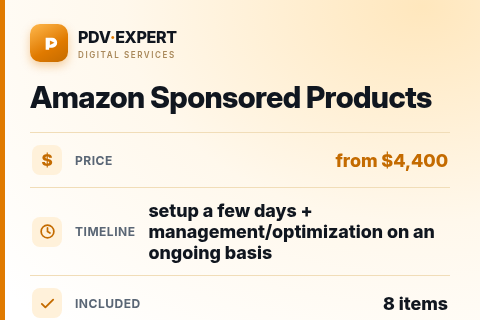 Amazon Sponsored Products — price, timeline & scope