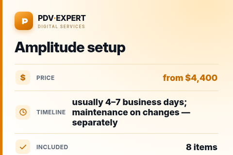 Amplitude setup — price, timeline & scope