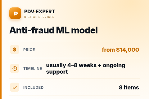 Anti-fraud ML model — price, timeline & scope