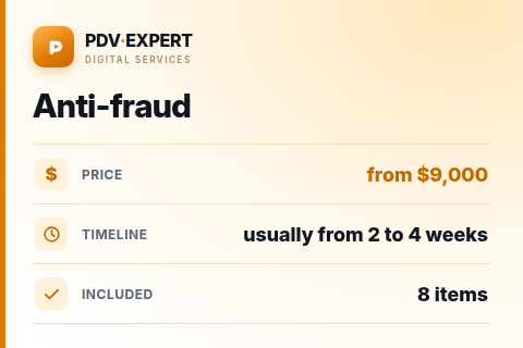 Anti-fraud — price, timeline & scope