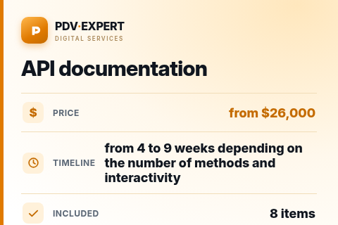 API documentation — price, timeline & scope