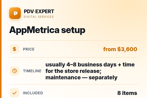 AppMetrica setup — price, timeline & scope