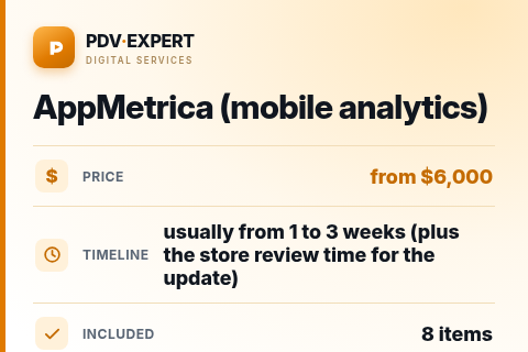 AppMetrica (mobile analytics) — price, timeline & scope