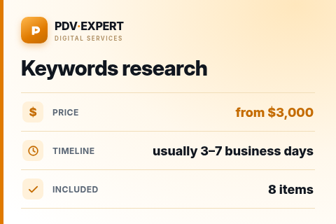 Keywords research — price, timeline & scope