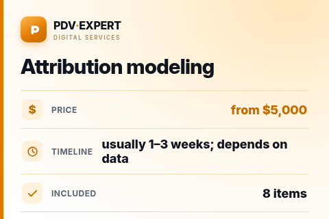 Attribution modeling — price, timeline & scope