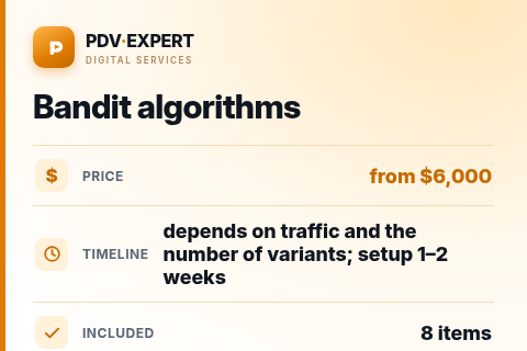 Bandit algorithms — price, timeline & scope
