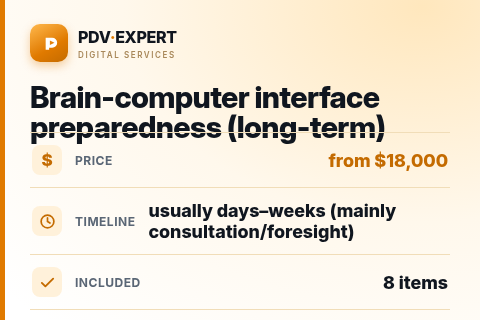 Brain-computer interface preparedness (long-term) — price, timeline & scope