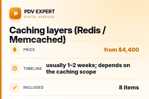 Caching layers (Redis / Memcached) — price, timeline & scope