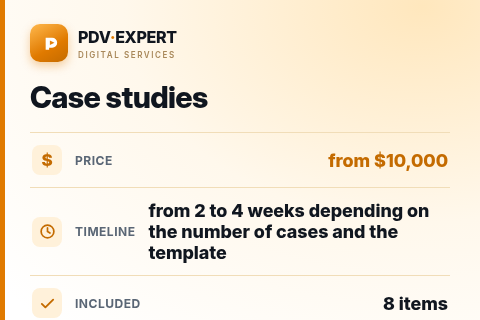 Case studies — price, timeline & scope