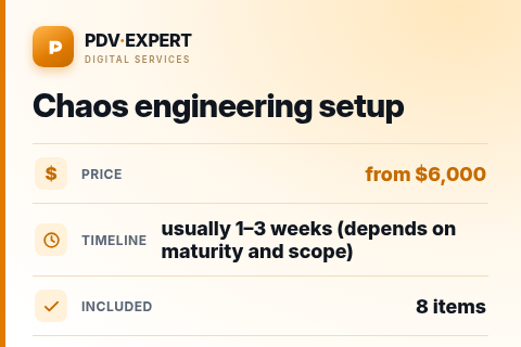 Chaos engineering setup — price, timeline & scope