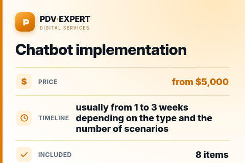 Chatbot implementation — price, timeline & scope