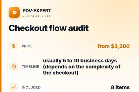 Checkout flow audit — price, timeline & scope