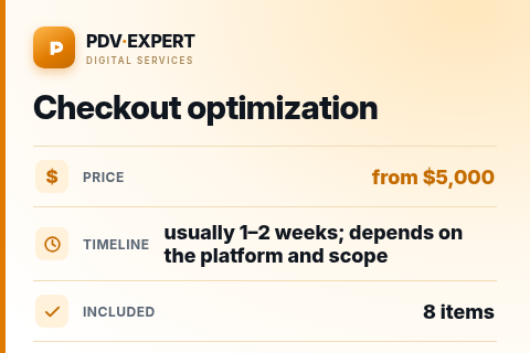 Checkout optimization — price, timeline & scope