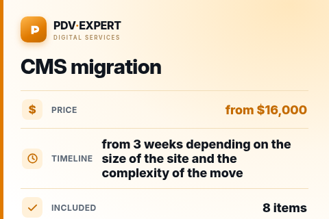 CMS migration — price, timeline & scope