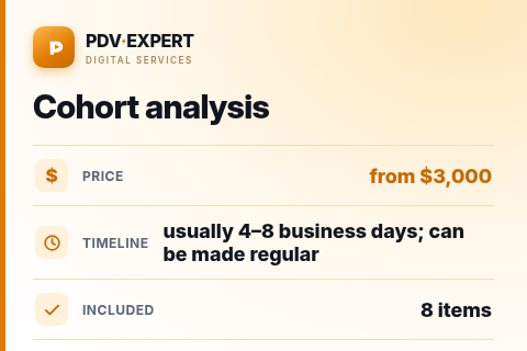 Cohort analysis — price, timeline & scope