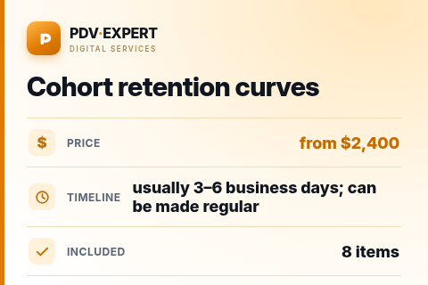 Cohort retention curves — price, timeline & scope