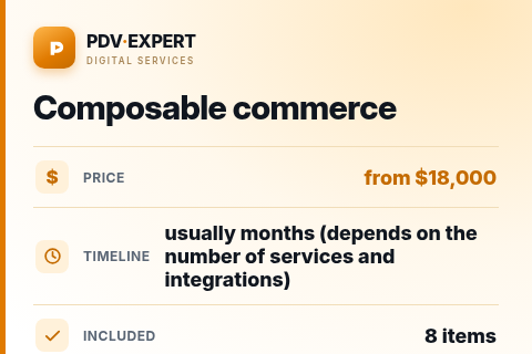 Composable commerce — price, timeline & scope