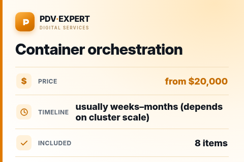 Container orchestration — price, timeline & scope
