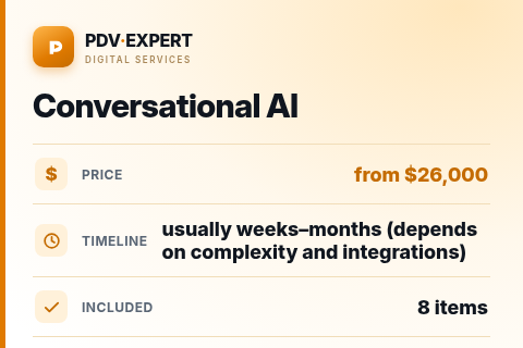 Conversational AI — price, timeline & scope