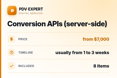 Conversion APIs (server-side) — price, timeline & scope