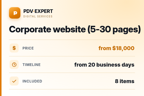 Corporate website (5-30 pages) — price, timeline & scope