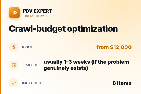 Crawl-budget optimization — price, timeline & scope