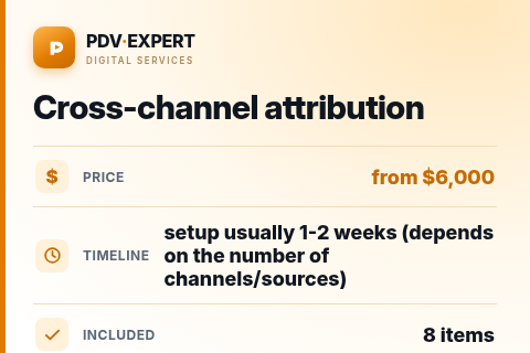 Cross-channel attribution — price, timeline & scope