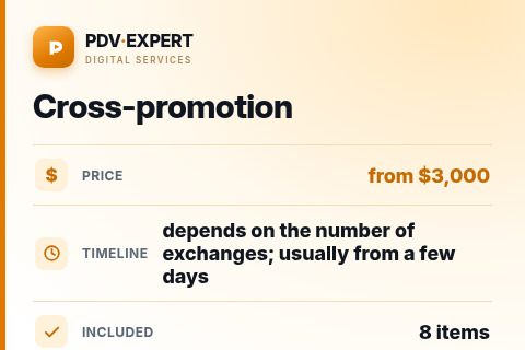 Cross-promotion — price, timeline & scope