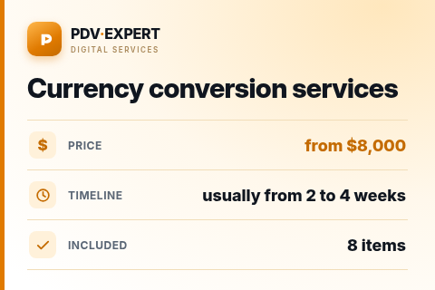 Currency conversion services — price, timeline & scope