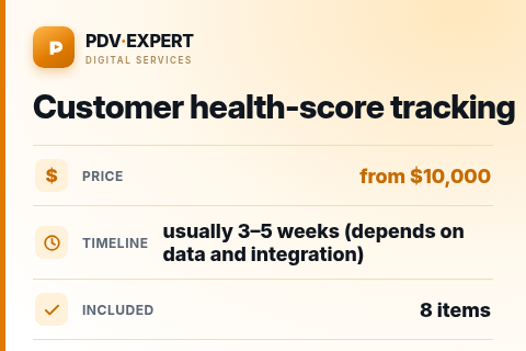 Customer health-score tracking — price, timeline & scope
