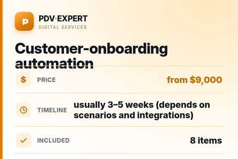 Customer-onboarding automation — price, timeline & scope