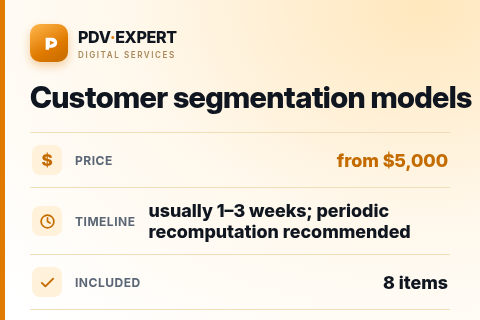 Customer segmentation models — price, timeline & scope