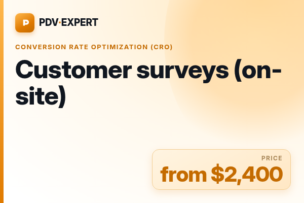 Customer surveys (on-site)