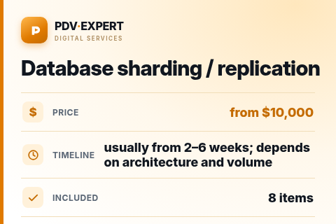 Database sharding / replication — price, timeline & scope