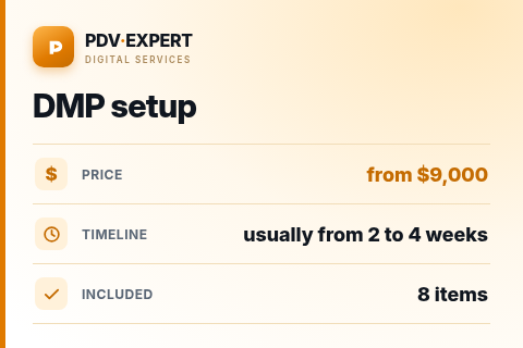 DMP setup — price, timeline & scope