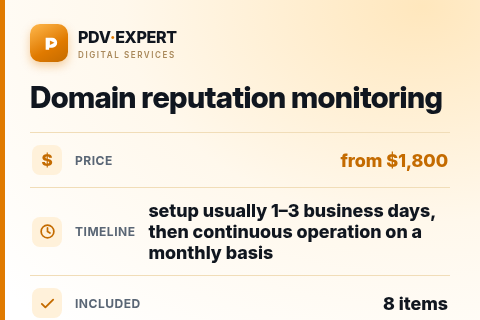 Domain reputation monitoring — price, timeline & scope