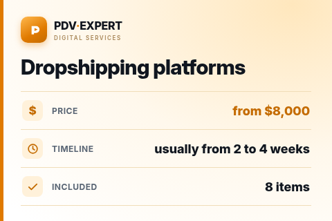 Dropshipping platforms — price, timeline & scope