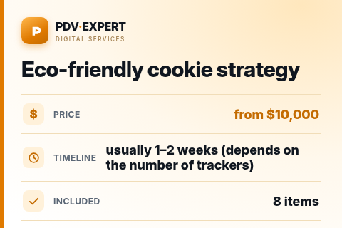 Eco-friendly cookie strategy — price, timeline & scope