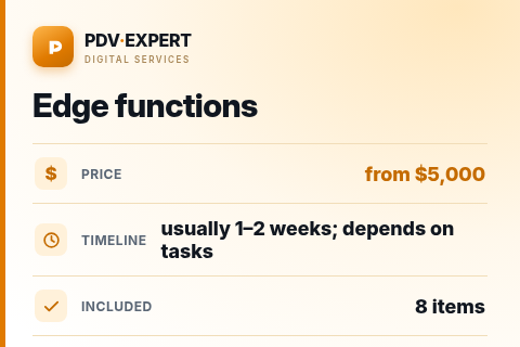 Edge functions — price, timeline & scope